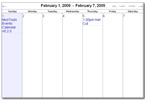 MooTools Events Calendar